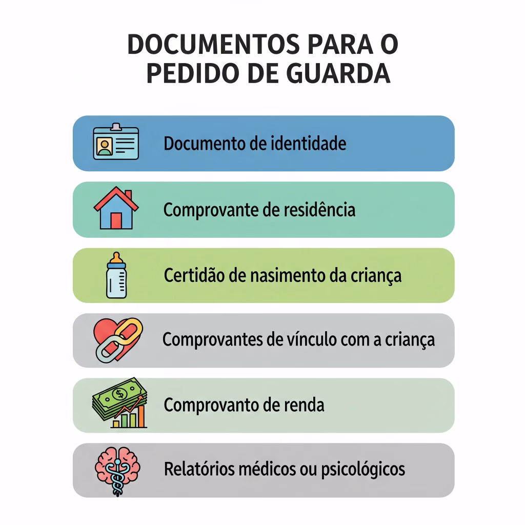 Como Solicitar a Guarda dos Filhos em Fortaleza: Um Guia para a Sua Tranquilidade 7 Infográfico documentos para pedido de guarda em Fortaleza