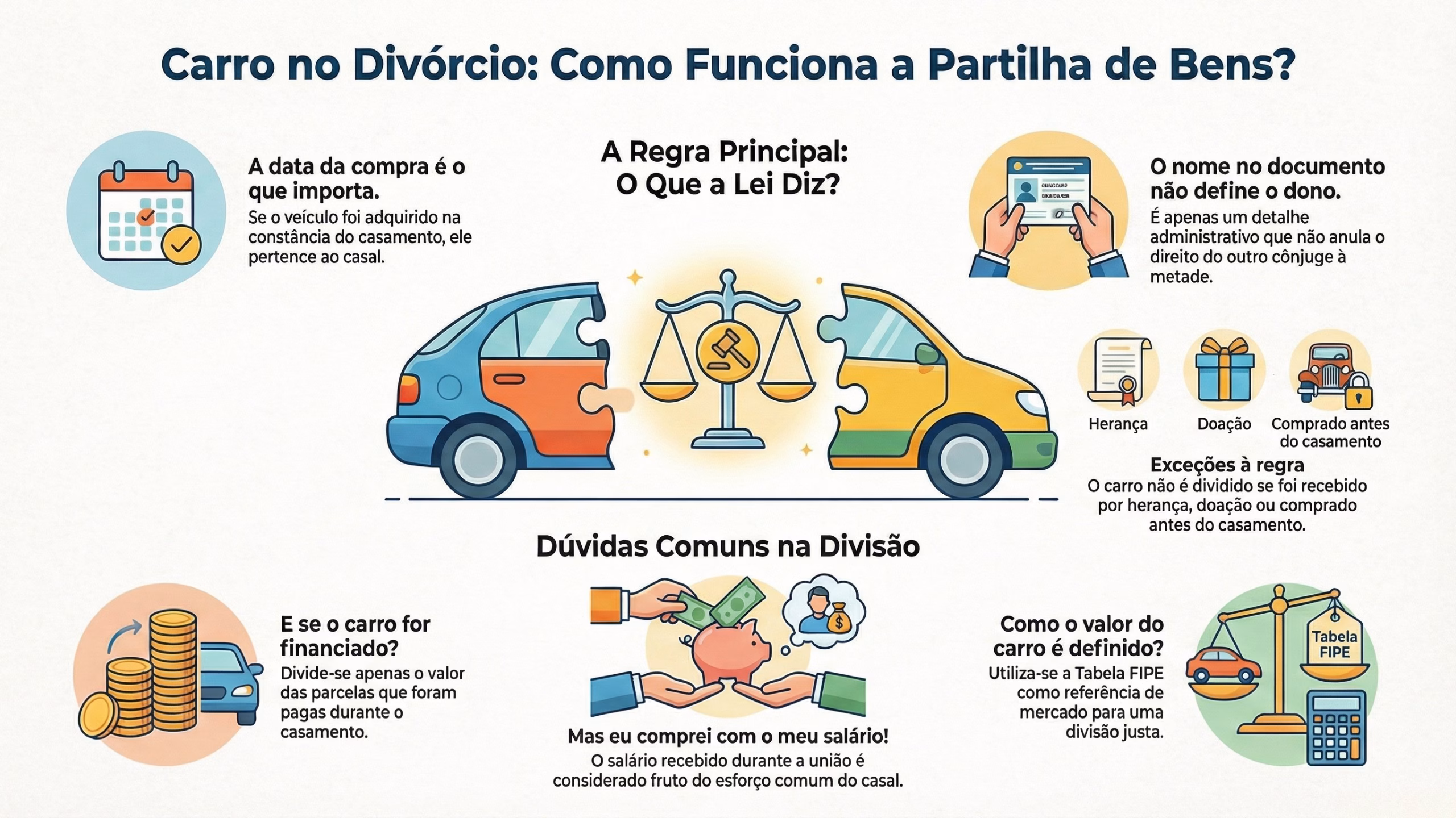 Carro no Nome de Um Só Cônjuge: Entra na Partilha de Bens em Fortaleza?