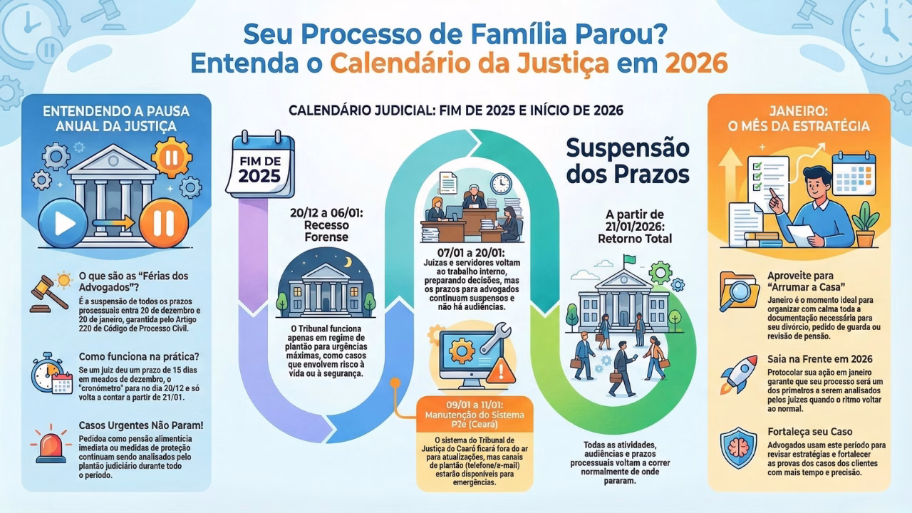 Calendário Justiça do Ceará em 2026