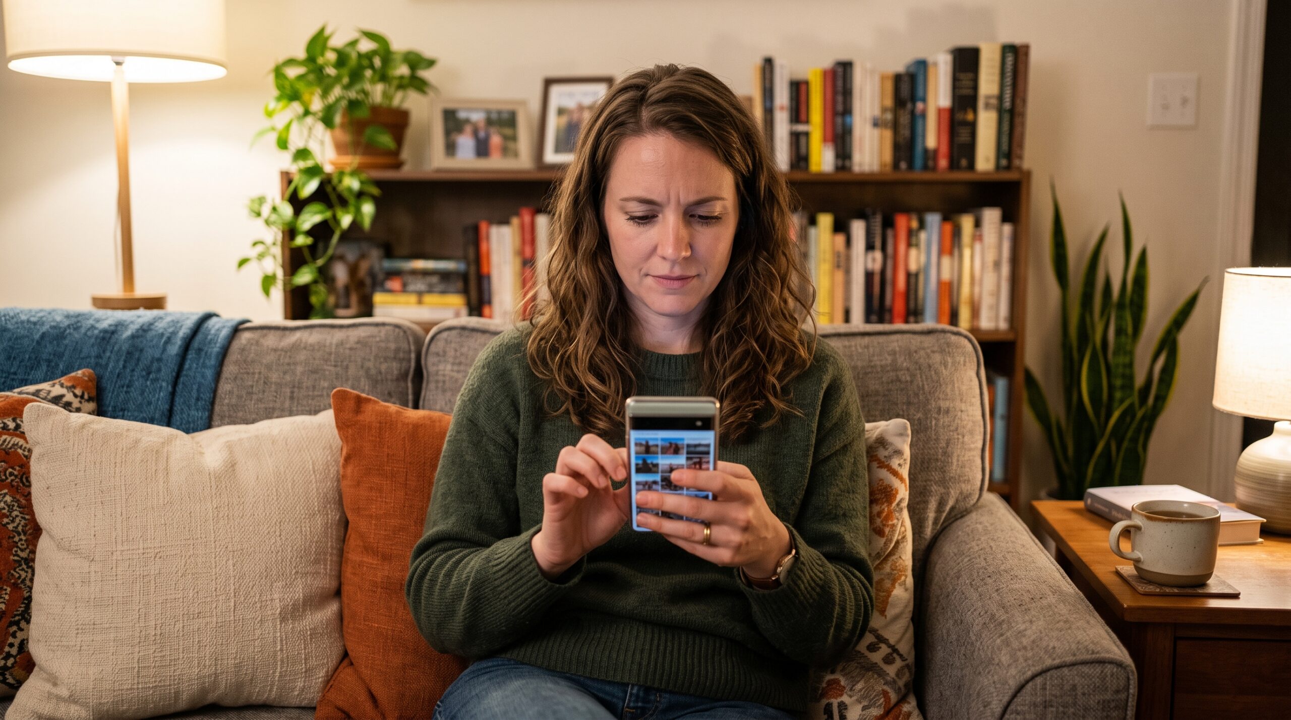 Woman reviewing photos on smartp… 202609040833 scaled